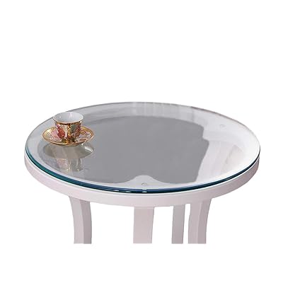 PVC製 テーブルクロス 透明 テーブルマット デスクマット ビニールマット テーブルカバー 円形 厚さ1.5..