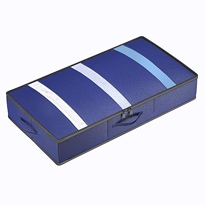 ベッド下収納 - 大容量 ベッド下収納バッグ ファブリックアンダーベッドオーガナイザー クリアウィンドウ フォラブル衣類ストレージビン オーガナイザー ブランケット 掛け布団 寝具 服 靴 おもちゃ用