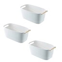 収納ボックス 収納ケース ポリプロピレン 収納バスケット 収納カゴ 取っ手付き プラスチック 小物入れバスケット 27*14.5*12cm 押入れ収納 防水 頑...