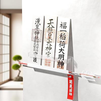 神札ホルダー 神棚 お札立て 御札立て お札ホルダー 破魔矢収納 神棚ホルダー 置き型・掛け型兼用 取り付け簡単 石こうボード用プッシュピン・木ネジ 付属 簡易神棚 破魔矢置き 洋室合う 神棚 おしゃれ モダン ホワイト(3)