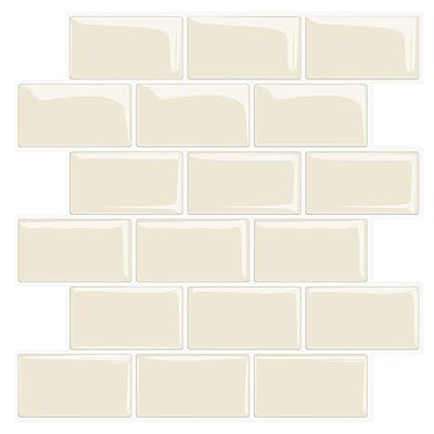 タイルシール キッチン 耐熱 防水 洗面所 トイレ DIY 家具やアイテムの装飾 タイルシート 壁紙シール 3..