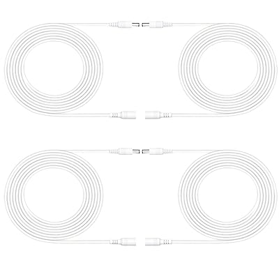 クリアヒル 5M 延長ケーブル 4本セット 5.5mm×2.1mm メス-オス、LEDテープ用電源コード 、 CCTVカメラ..