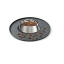 シリコンマット 犬 ペットマット 猫 犬 食事マット シリコン製 給餌マット 猫砂マット トイレトレーマット 滑り止め 溢れ止め (1パックグレー)