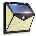 UnqieFire 350LEDソーラーセンサーライト 屋外 5面発光 3つ知能モード 光&人感センサー IP65防水 ガーデンライト 屋外ライト ガーデン/玄...