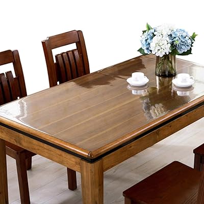 PVC製 テーブルクロス 透明 ビニールクロス テーブルマット デスクマット 長方形 正方形 厚さ1mm 多機..