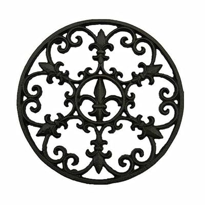 鍋敷き 大きい 耐熱 釜敷き 鉄器瓶 調理器具 鉄瓶置き アンティーク風 鉄鋳物製 鉄製18.5CM