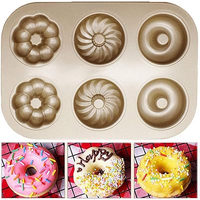 マフィン型 ドーナツ型 ケーキ金型 マドレーヌ型 焼きドーナツ型 6ケ取 お菓子型 シリコン加工 天板 (..