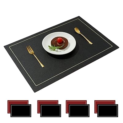 ランチョンマット キッチンマット おしゃれ 無地 PUレーザ 北欧 両面 方型 防水 滑り止め 汚れ防止 断..