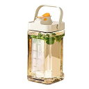 麦茶ポット 横置き ピッチャー お茶ポット 耐熱 3.5L 漏れない ウオーターサーバー 冷水筒 ティーポット 大容量 透明 蓋付き 広口 洗いやすい ハンドル付き 持ちやすい 寝かせてホワイト