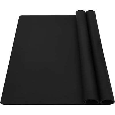 シリコンマット シンクマット 40x60cm 抗菌 耐熱 調理台保護マット 滑り止め キッチン マット 保護マット 流し台マット（ブラック, 2）