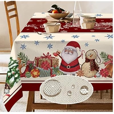 クリスマス テーブルクロス 撥水 クリスマス飾り レッド 長方形 150x200cm テーブルカバー クリスマス パーティグッズ 室内装飾 デコレーション 赤