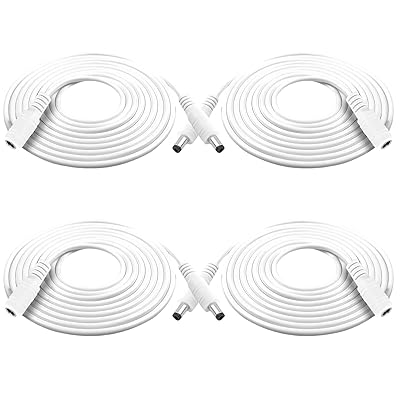 クリアヒル 3M 延長ケーブル 4本セット 5.5mm×2.1mm メス-オス、LEDテープ用電源コード 、 CCTVカメラ..