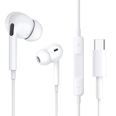 【2025最新】タイプc イヤホン 有線 Type C イヤホン 重低音 マイク付き 通話対応 音量調整 コンパクト 対応iPhone 16 15 Galaxy Xperia Pixel iPad