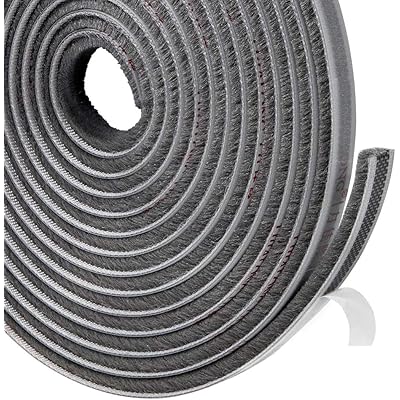 隙間テープ すきまモヘアテープ 網戸 虫除け用 12m×7mm×12mmグレー 超ロングサイズ 毛足長い すき間テープ 網戸の隙間埋め 網戸用 サッシ用 隙間対策のサムネイル