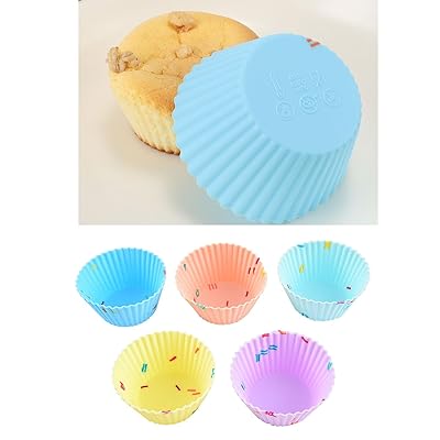 30枚マフィン カップ シリコン マフィン型 繰り返し利用可 おかず カップ ベーキングカップ 耐熱カップ ケーキ型 DIY 製菓用品 (30個セット)