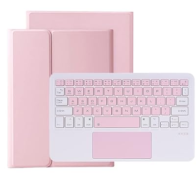 タッチパッド付き iPad Air4 Air5 キーボード ケース かわいい スリム 薄型 軽量 カバー iPad Air 第4/5 世代10.9 アイパッドエア4 エア5 キーボードカバー マグネット 脱着式 ペンシル収納 カラー 配色 (iPad