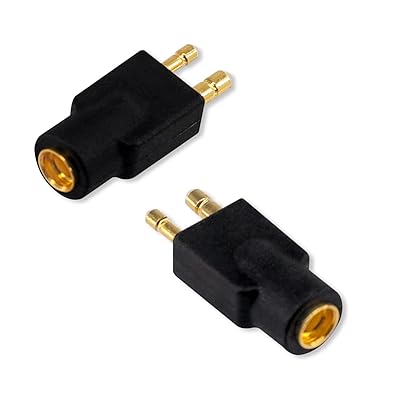 mmcx (リケーブル側) to FitEar (イヤホン側) アダプタ 千住銀入り錫はんだ 2U"金メッキプラグ 一体射出成形技術 音質劣化なし 線材テスト作業用 1ペア ブラック