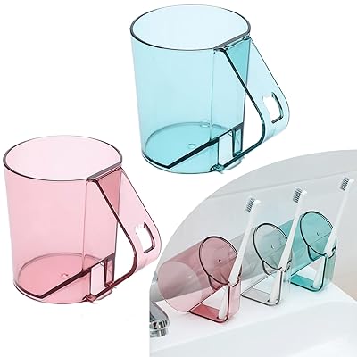 歯磨きコップ 透明 うがいコップ 抗菌 歯ブラシコップ 歯ブラシホルダー付き 簡約 超軽量 プラスチック..