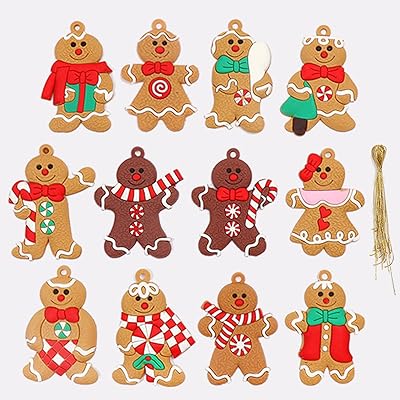 12個入クリスマスツリー飾り ジンジャーブレッドマン クリスマス オーナメント ツリー デコ