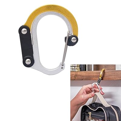 ヒーロークリップ バッグハンガー バッグフック 多機能 コンパクト 静止荷重15kg バッグクリップ 山に..
