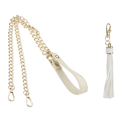 パースチェーンストラップ 39" レザーチェーンストラップパースストラップ交換用フラットチ