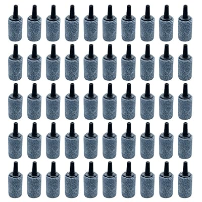 エアストーン 水槽用エアーストーン 50個 25mm 気泡 水槽酸素 石 空気石 酸素を出す石 円筒形