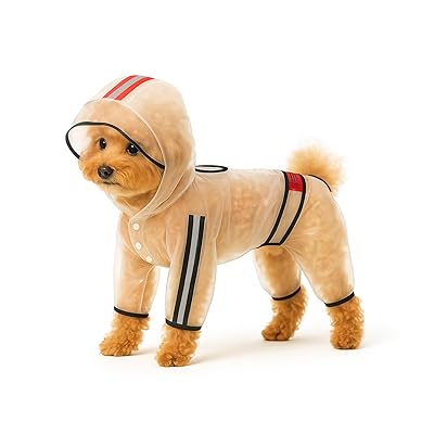 犬 レインコート 透明 脚付き フード付き 犬 かっぱ 夜間反射 リード穴付き 犬 れいんこーと