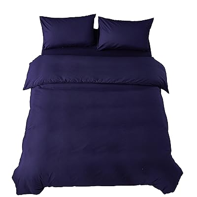 布団カバー ダブル 4点セット寝具カバーセット 綿混 無地 掛け布団カバー ボックスシーツ 枕