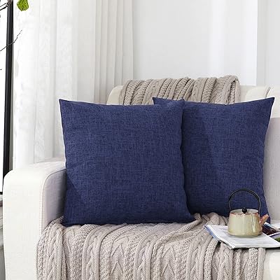 クッションカバー 60 x 60cm 北欧 おしゃれ ソファ背当て リネンの質感 座布団カバ ー 無地 隠