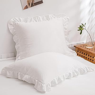 枕カバー フリル 白 まくらカバー 43 63 2枚セット ピーチスキン加工 封筒式枕カバー かわいい