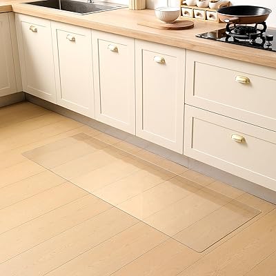 キッチンマット 透明 PVC 床保護マット 60*120cm 厚み1.5mm フローリングマット 椅子 マット/椅子/
