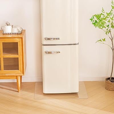 冷蔵庫 マット 透明 傷防止マット 70×70cm 厚さ2mm クリア 床保護シート キズ防止 凹み防止 滑