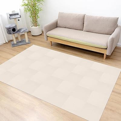 タイルカーペット 二層構造ボリューム ジョイントマット 厚手5mm 30×30cm 12枚 犬 すべり止めマ