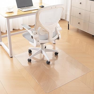 チェアマット エンボス加工 透明 PVC 床保護マット 130X180cm 厚さ1.5mm キズ防止 凹み防止 抗菌