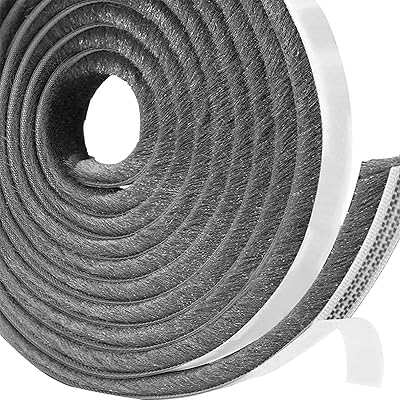 窓/玄関用の隙間テープ すきまモヘアテープ サイズ：9mm*5mm 長さ：10m 冷気ブロック/虫よけ/す