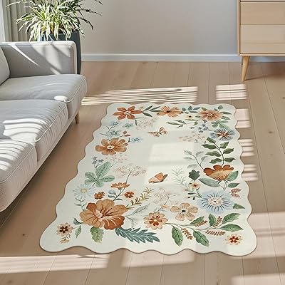 ラグ 洗える 約1畳 90х150cm カーペット 夏用 薄手 モダン ふわふわ 滑り止め 防音 抗菌防臭 リ