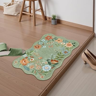 玄関マット 室内 洗える 50х80cm ふわふわ バスマット 滑り止め 吸水 漏れ防止 オールシーズン