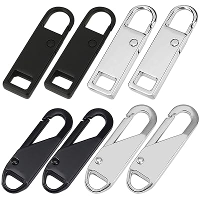 ファスナー 引手 ジッパーヘッド 8個 着脱式ジップ ジッパープル ジッパータブ ファスナー修