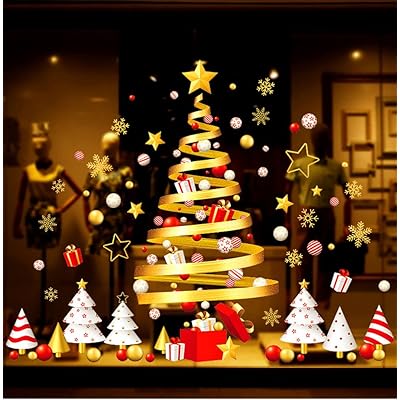 クリスマス ウォールステッカー 静電ステッカー ウォールステッカー クリスマスツリー 窓ス