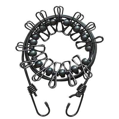 物干しロープ 洗濯ロープ 旅行 12個クリップ付き キャンプ用洗濯干し 防風 弾力 伸縮 携帯便