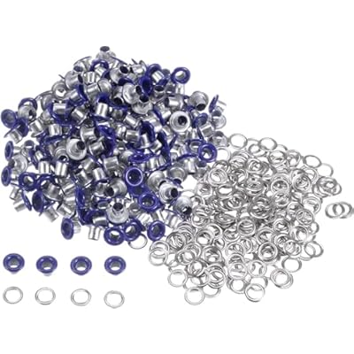 両面ハトメ ハトメ玉 約200個セット 底鋲パーツ カバン 靴 ベルト 手芸用品 DIY 手作り (ブルー