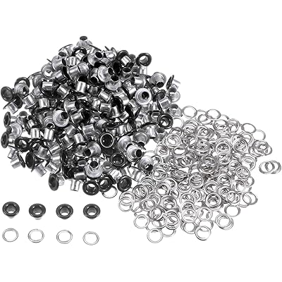 両面ハトメ ハトメ玉 約200個セット 底鋲パーツ カバン 靴 ベルト 手芸用品 DIY 手作り (ブラッ