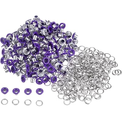 両面ハトメ ハトメ玉 約200個セット 底鋲パーツ カバン 靴 ベルト 手芸用品 DIY 手作り (パープ
