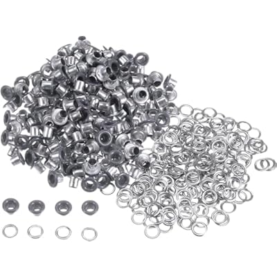 両面ハトメ ハトメ玉 約200個セット 底鋲パーツ カバン 靴 ベルト 手芸用品 DIY 手作り (グレー