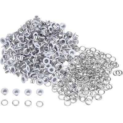 両面ハトメ ハトメ玉 約200個セット 底鋲パーツ カバン 靴 ベルト 手芸用品 DIY 手作り (ホワイ