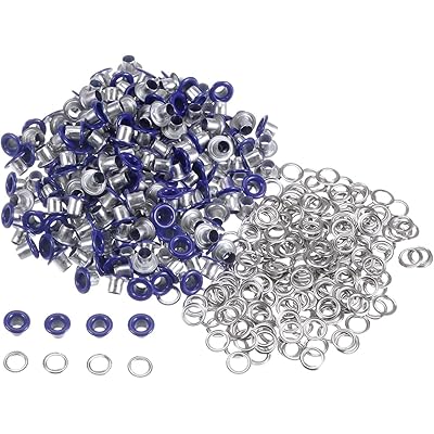 両面ハトメ ハトメ玉 約200個セット 底鋲パーツ カバン 靴 ベルト 手芸用品 DIY 手作り (ブルー