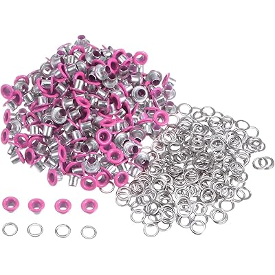 両面ハトメ ハトメ玉 約200個セット 底鋲パーツ カバン 靴 ベルト 手芸用品 DIY 手作り (ピンク