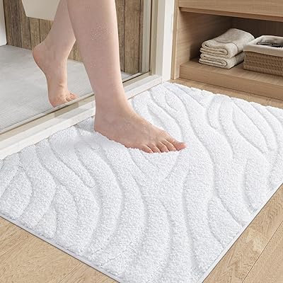 バスマット ソフト 柔らか 吸水 速乾 滑り止め お風呂マット 洗える 丸洗い お手入れ便利 収