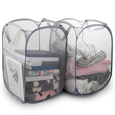 ランドリーバスケット 洗濯カゴ 2個入り 折り畳み式 ごみ箱 ランドリーかご 洗濯ボックス 取