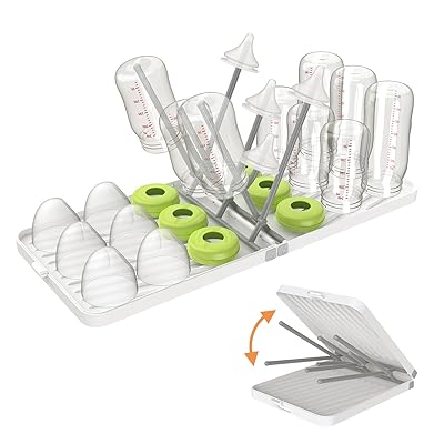 哺乳瓶スタンド 折りたたみ式 省スペース 水切りラック 家庭旅行兼用